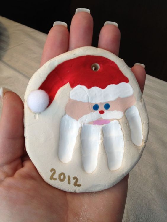 Christmas Handprint Crafts for Kids Hand Print Santa