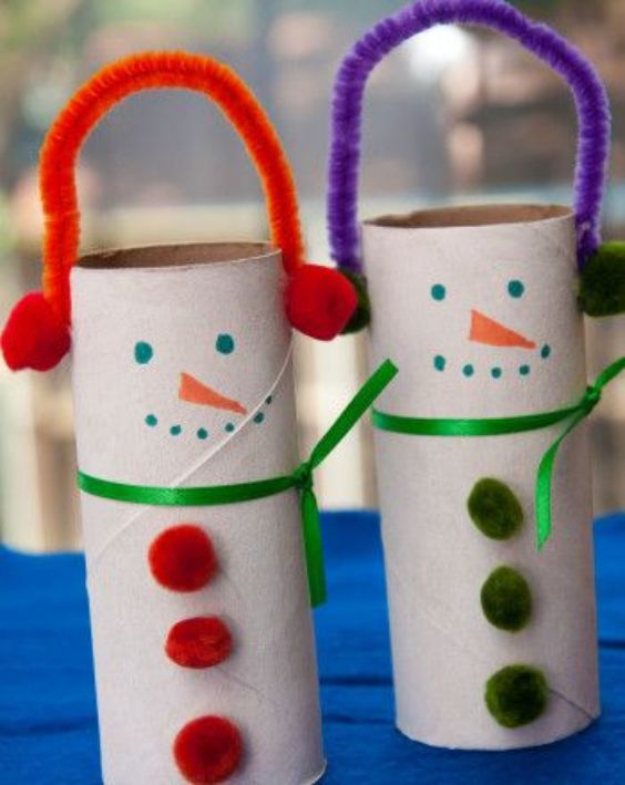Easy Winter Crafts for Kids-Snowmen and fun