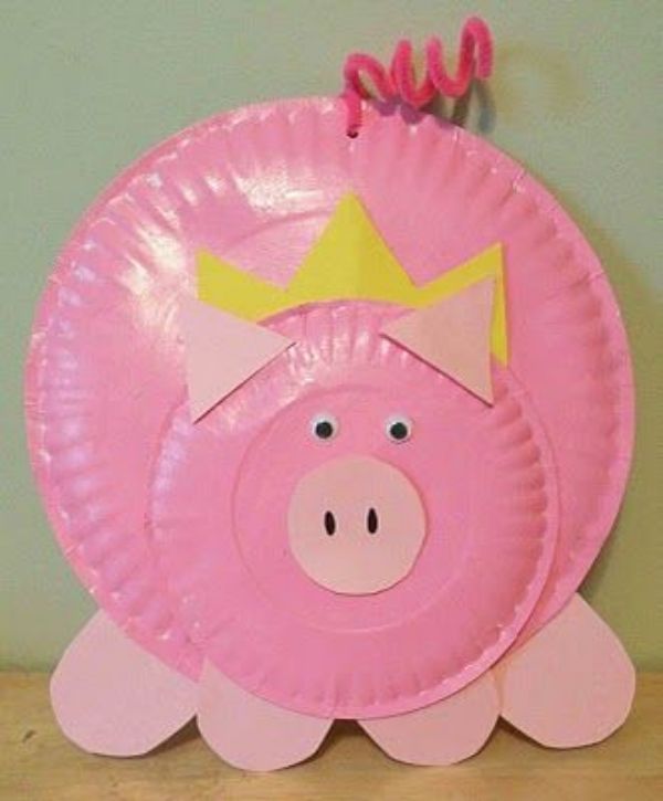 Animal Fun-Pig Crafts for Kids Pig Plate