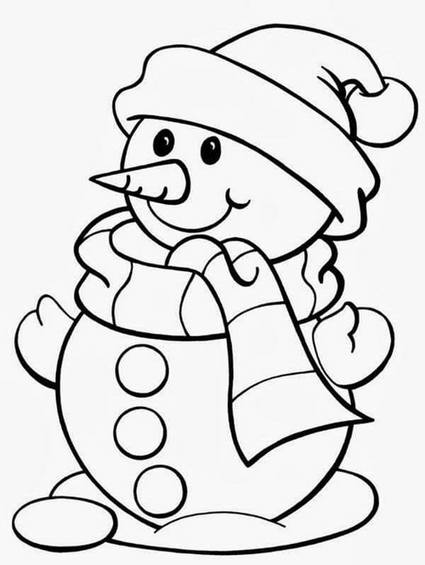 Printable Christmas Coloring Pages For Preschoolers Snowman