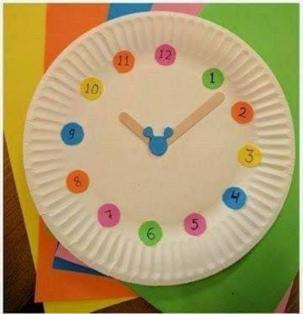 Simple Clock Craft For Kids To Tell About Time Paper Plate Clock