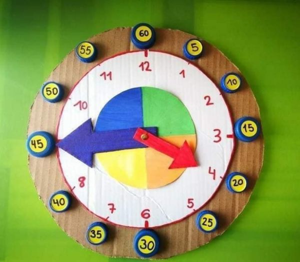 Simple Clock Craft For Kids To Tell About Time
