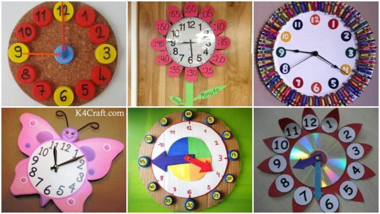 DIY Simple Clock Crafts To Tell Kids Time - Kids Art & Craft