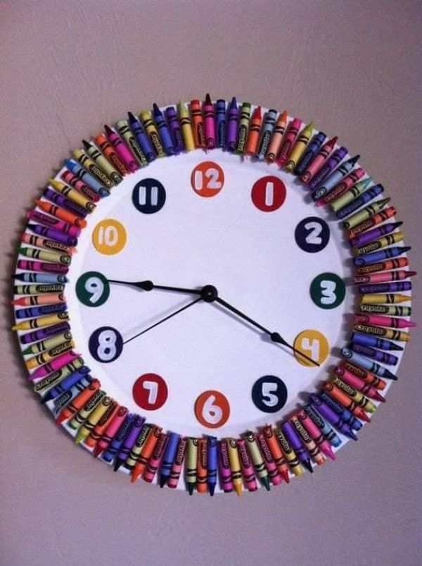 Simple Clock Craft For Kids To Tell About Time Crayon Watch