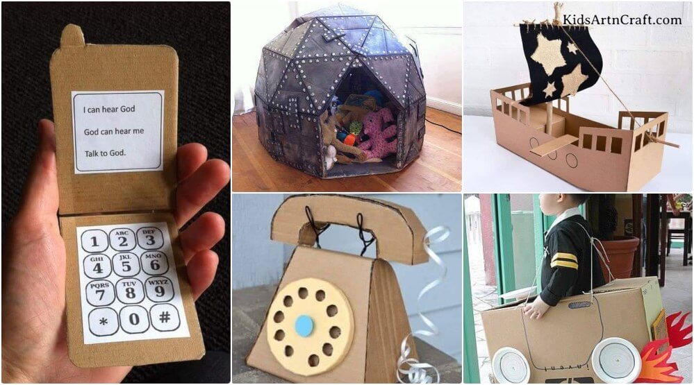 DIY Cardboard Crafts & Activities for Kids