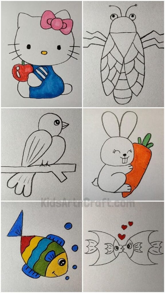 Best Pencil Arts for Kids - Easy & Beautiful Drawings - Kids Art & Craft