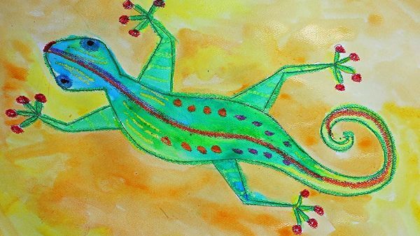 Drawing &amp; Painting Ideas for Kids During this Pandemic A Pretty, Patterned Gecko