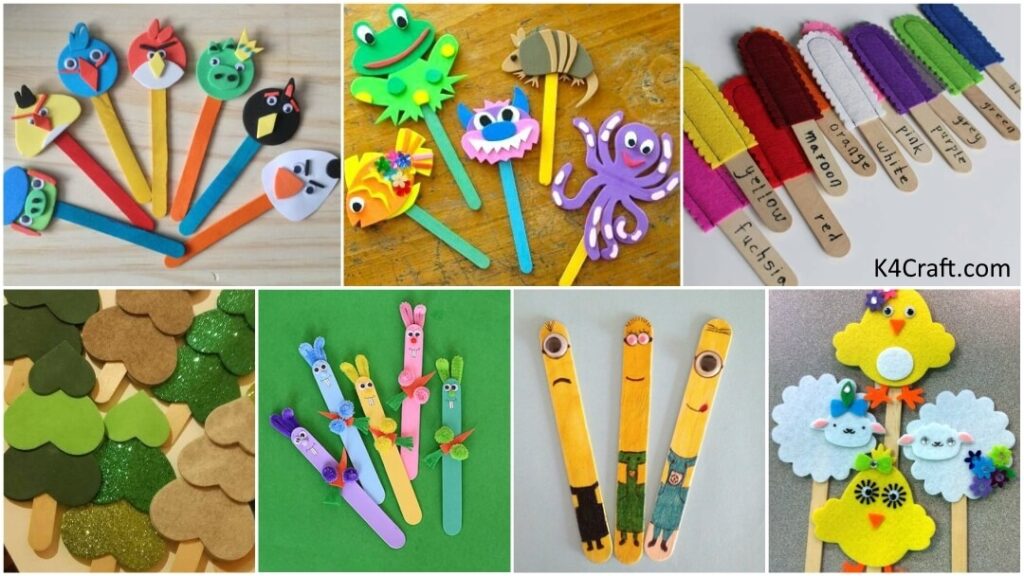 DIY Popsicle Stick Bookmark Ideas for Kids - Kids Art & Craft