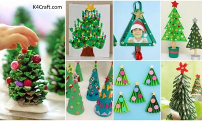 Christmas Tree Crafts for Kids - Papers, Popsicles, Paintings & Pasta!