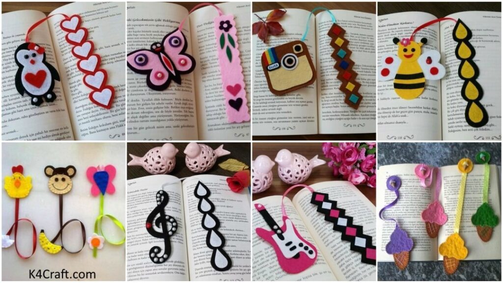 DIY Felt Bookmark Ideas for Kids - Kids Art &amp; Craft