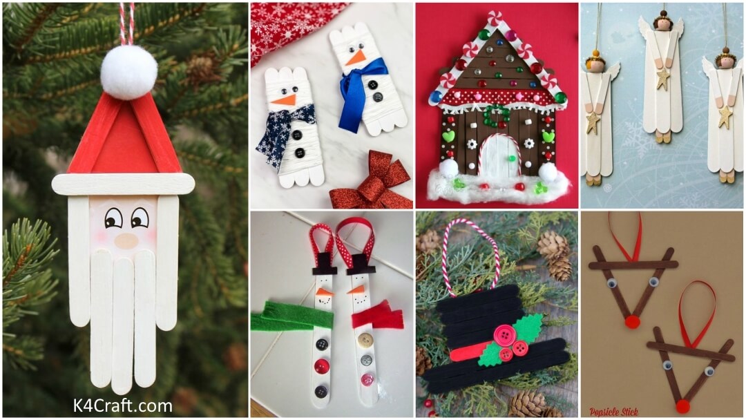 Easy Popsicle Stick Christmas Crafts for Kids - Winter Crafts