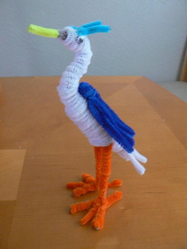 A Swan of Pipe Cleaners
