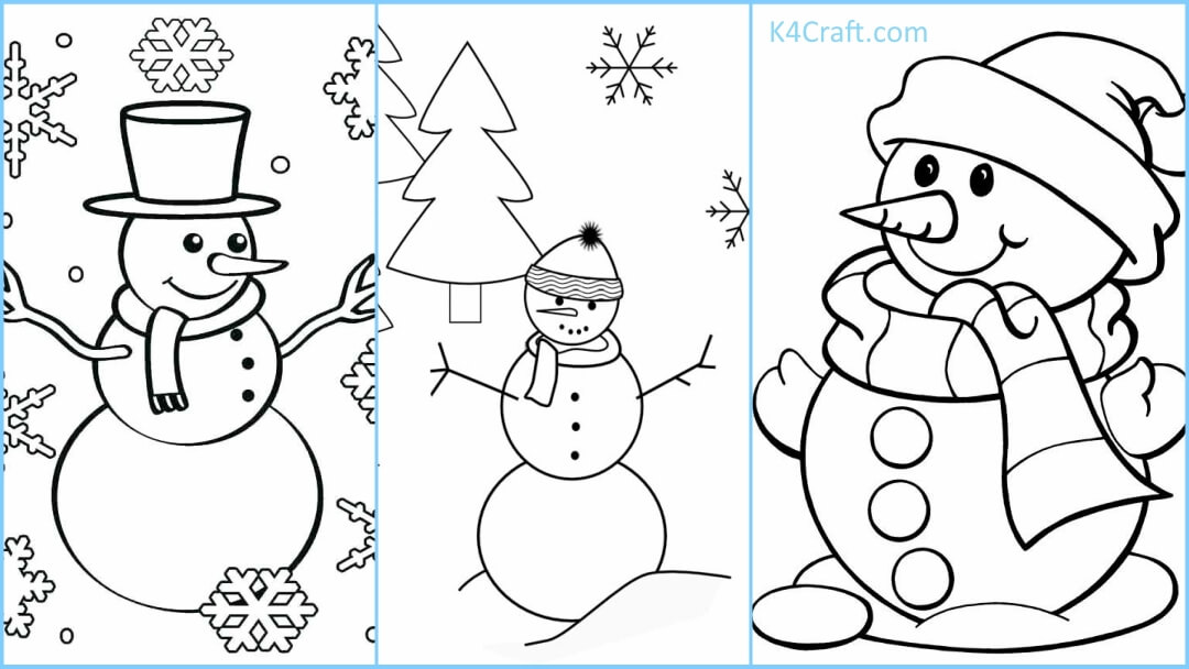 Free Printable Snowman Coloring Pages For Kids