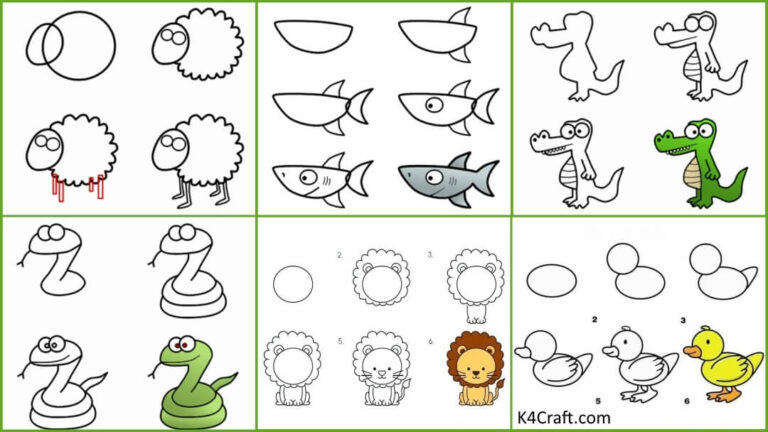 30 Easy To Draw Animals Step By Step Tutorials Kids Art Craft 30 Easy To Draw Animals Step By Step Tutorials Kids Art Craft