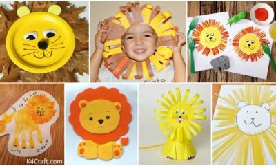 Lion Craft Ideas For Children Using Paper Plate, Felt & More