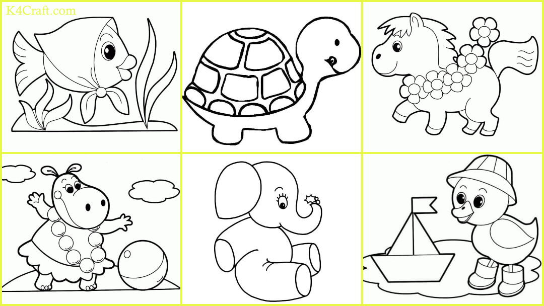 Animal Coloring Printables for Kids - Kids Art & Craft