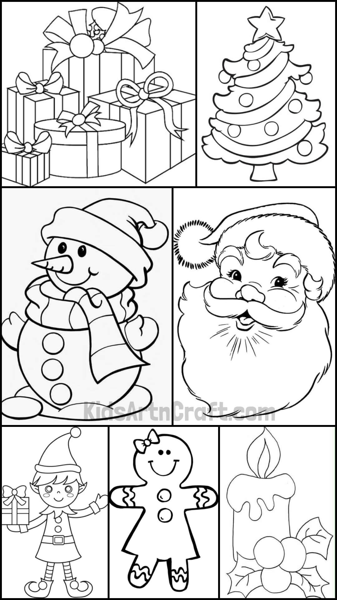 Printable Christmas Coloring Pages for Preschoolers