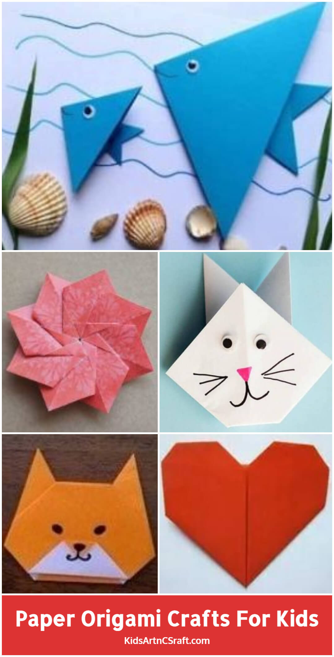 Easy Paper Origami for Kids - Paper Folding Crafts