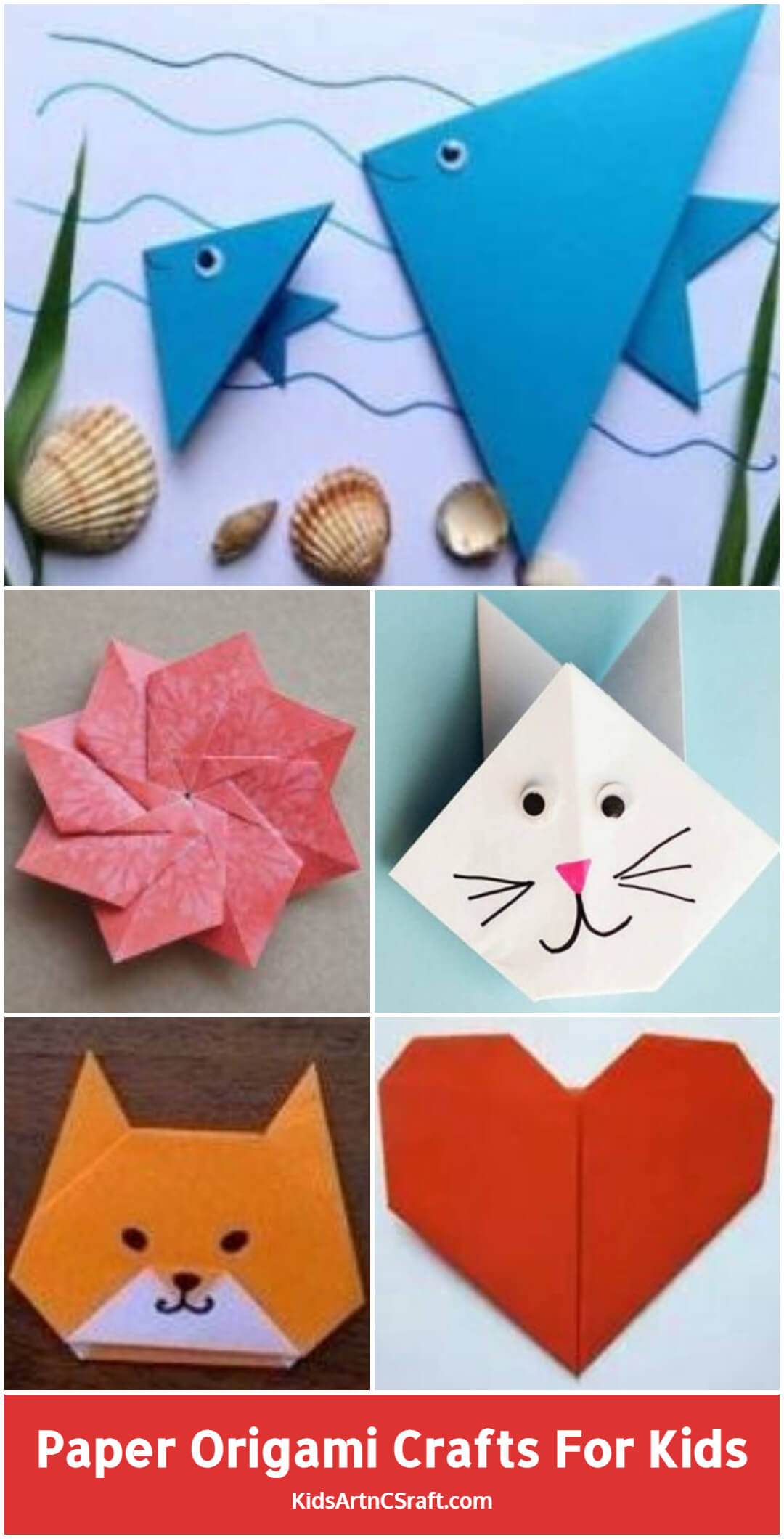 Easy Paper Origami For Kids Paper Folding Crafts Kids Art Craft