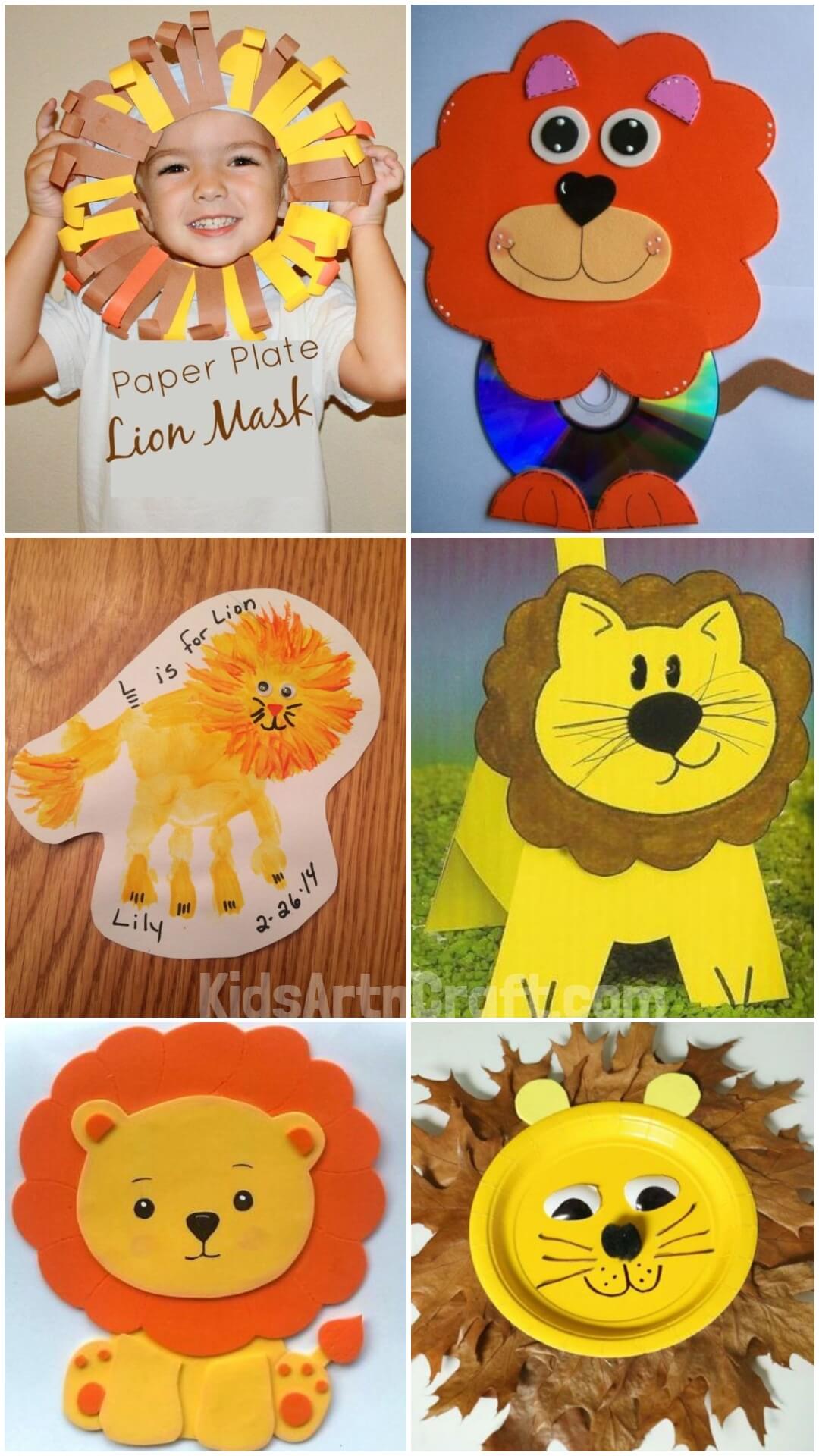 Lion Craft Ideas For Kids Using Paper Plate, Felt & More