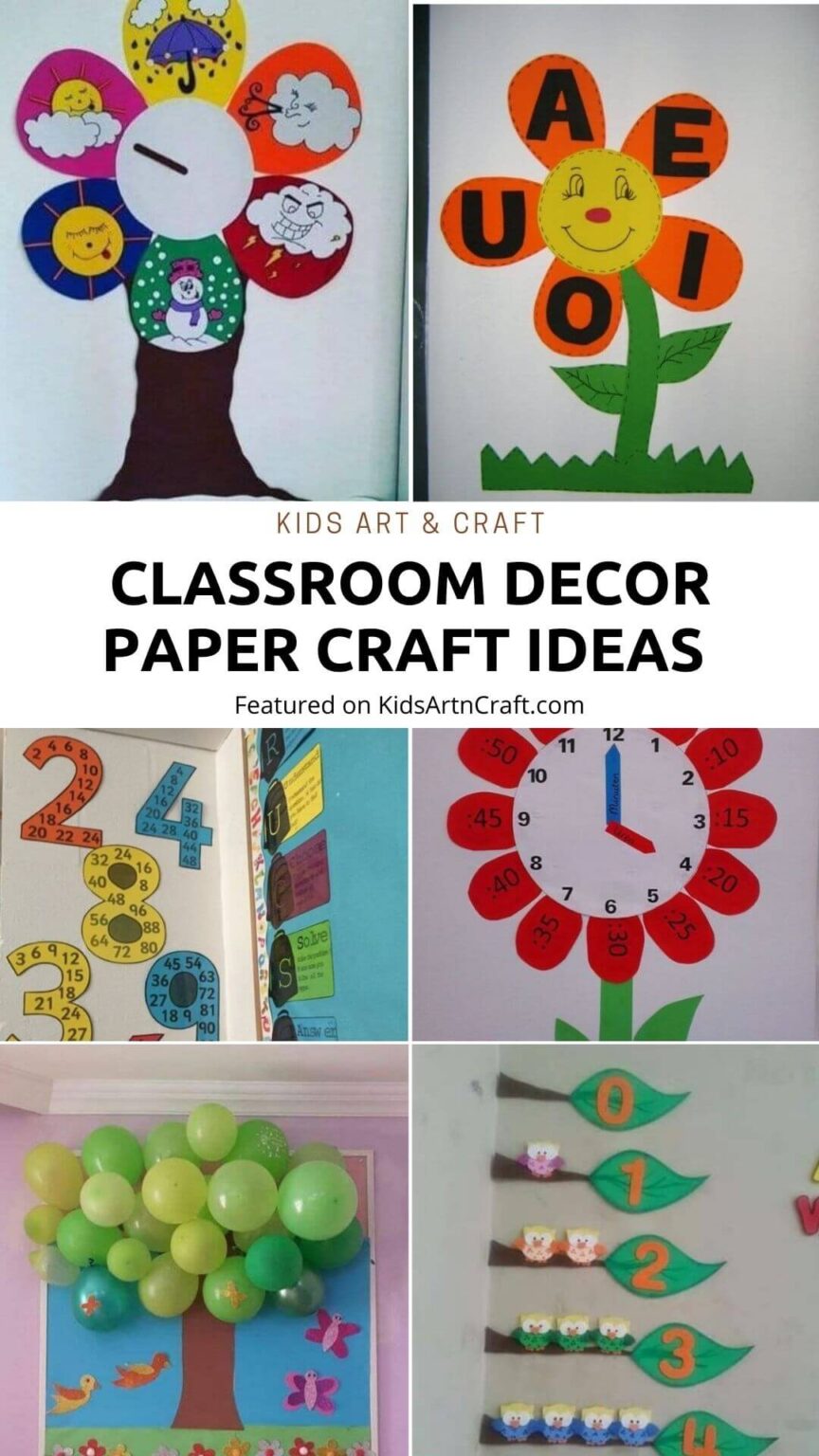 Classroom Decor Paper Craft Ideas for Kids Handmade Wall Decoration