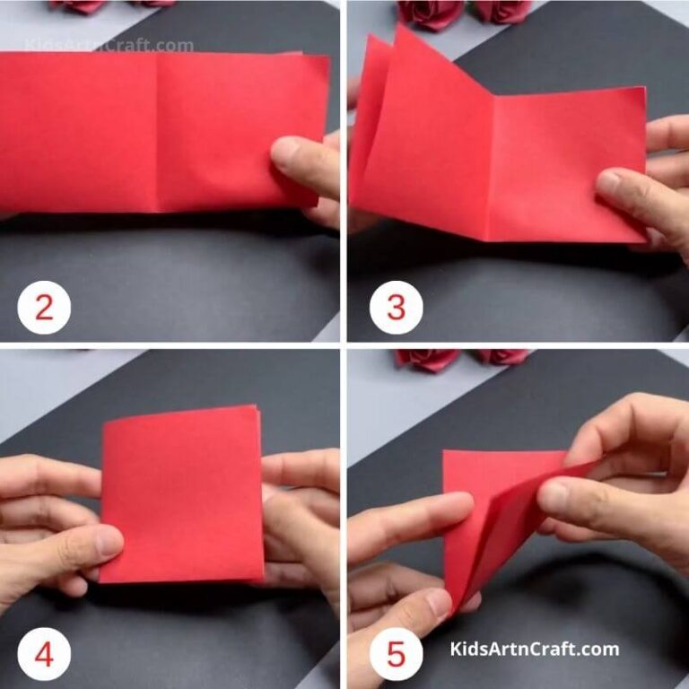 How to cut a circle of paper hearts Step by Step Instructions Kids
