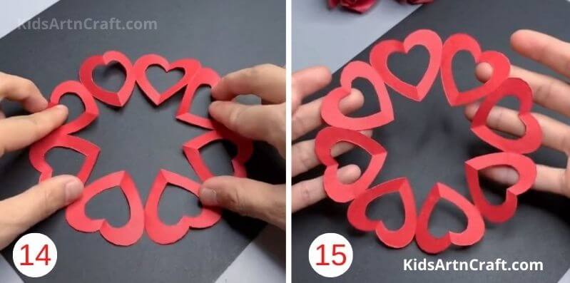 How to cut a circle of paper hearts Step by Step Instructions Easy Tutorial