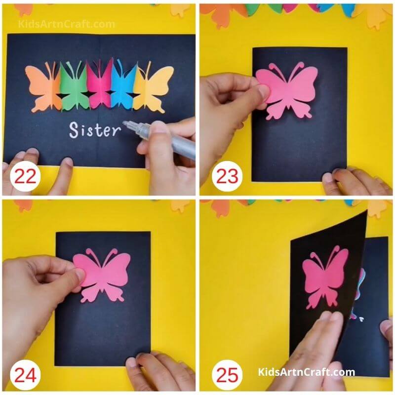 How to Make Paper Butterfly Card for Sister Step by Step Instructions Easy Tutorial