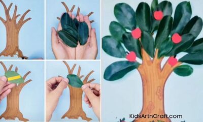 How to Make 3DPaper Tree Painting Step by Step Instructions Easy Tutorial