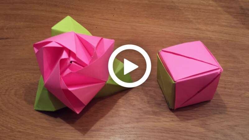 How to make an Origami Magic Rose Cube