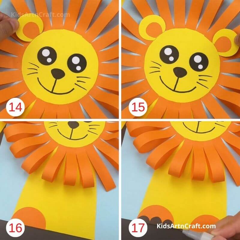 How to Make Paper Lion Craft Step by Step Instructions Easy Tutorial