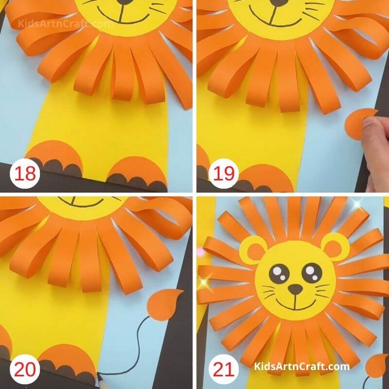 How to Make Paper Lion Craft Step by Step Instructions Easy Tutorial