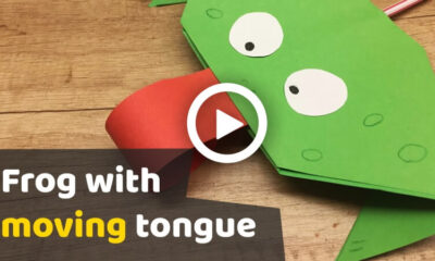 How to Make DIY Paper Frog with Moving Tongue