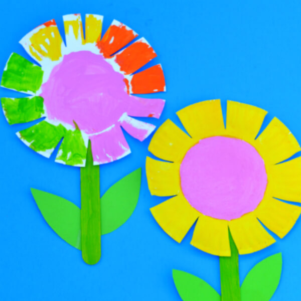 Summer Crafts Ideas For Kids Paper plate flower craft for kids