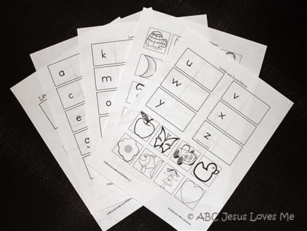 Colour the Letters and Pictures Worksheets