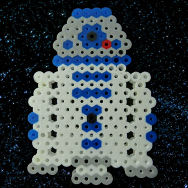 Perler Bead Star Wars R2-D2 Craft - Fun activities for Star Wars buffs 