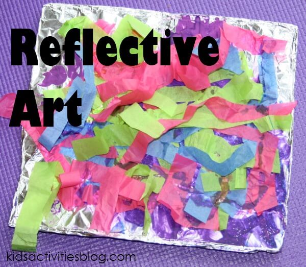 Bright & Shiny Tin Foil Collage Painting Craft