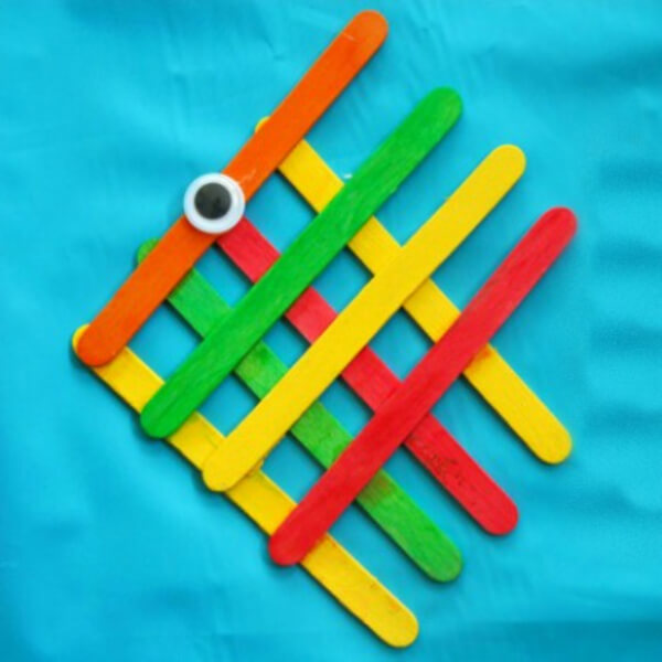 Colorful Popsicle Stick Fish Craft With Googly Eyes