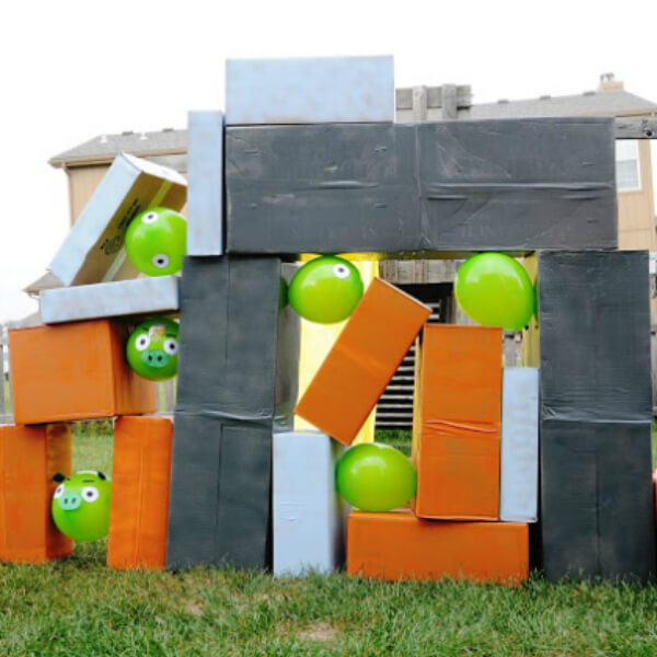 Fun Angry Birds Game in Your Backyard