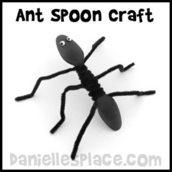 Ant Craft Using Spoons Simple and Interesting Spoon crafts for kids