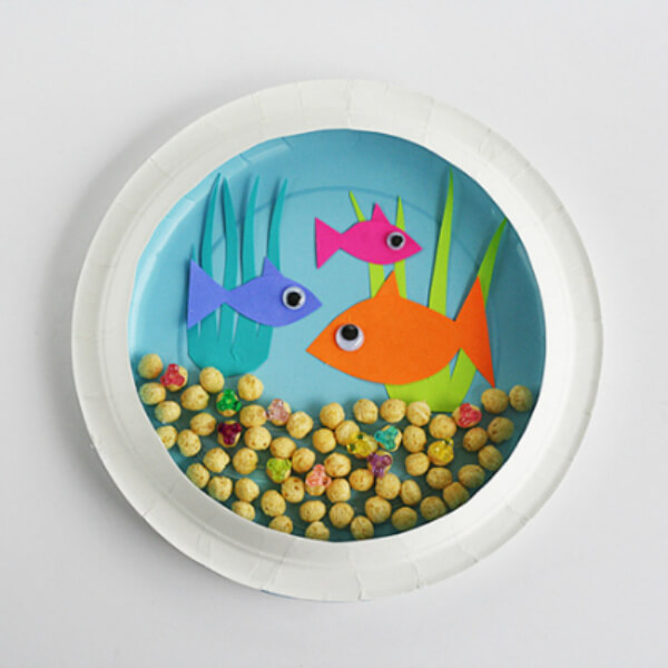 Paper Plate Gram Aquarium Cereal Crafts For Toddlers