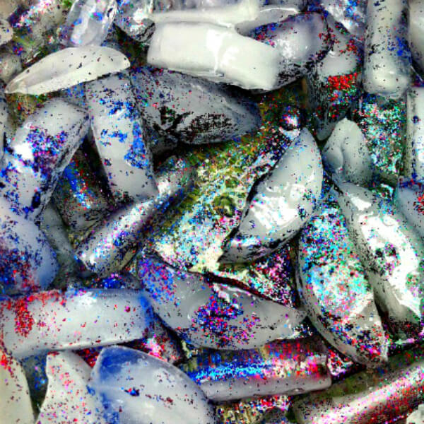 Glittery Ice Craft Ice Experiments For Summer Days
