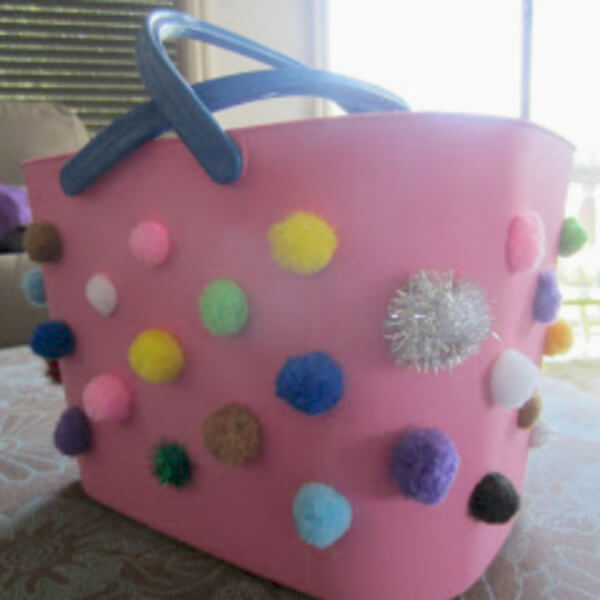 Pom Pom Activities For Toddlers DIY Pom Pom Basket Craft For Toddler