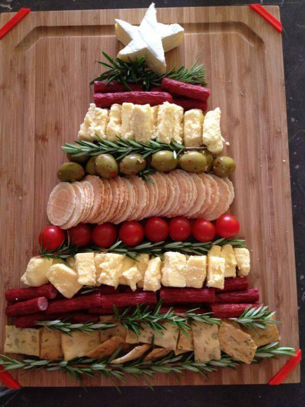 Platter Christmas tree Beautiful Snack Ideas for Christmas