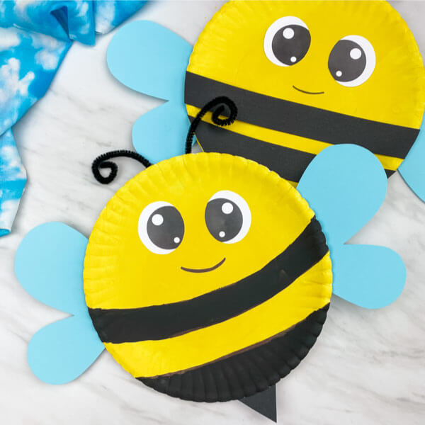 Paper Plate Bee Craft Printable Template