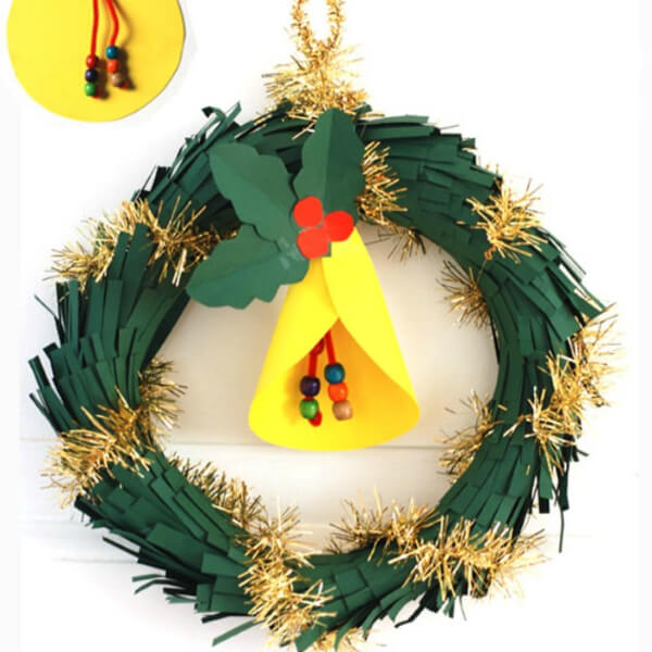 Simple Bell Wreath Christmas Wreath Crafts For Kids