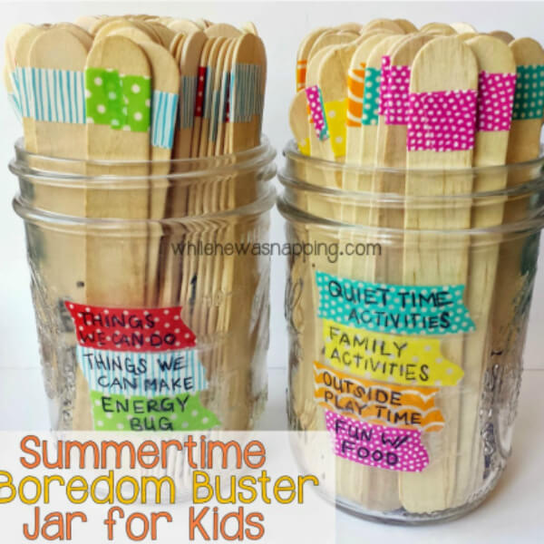 DIY Cool Summer Buster Jar Craft With Popsicle Stick