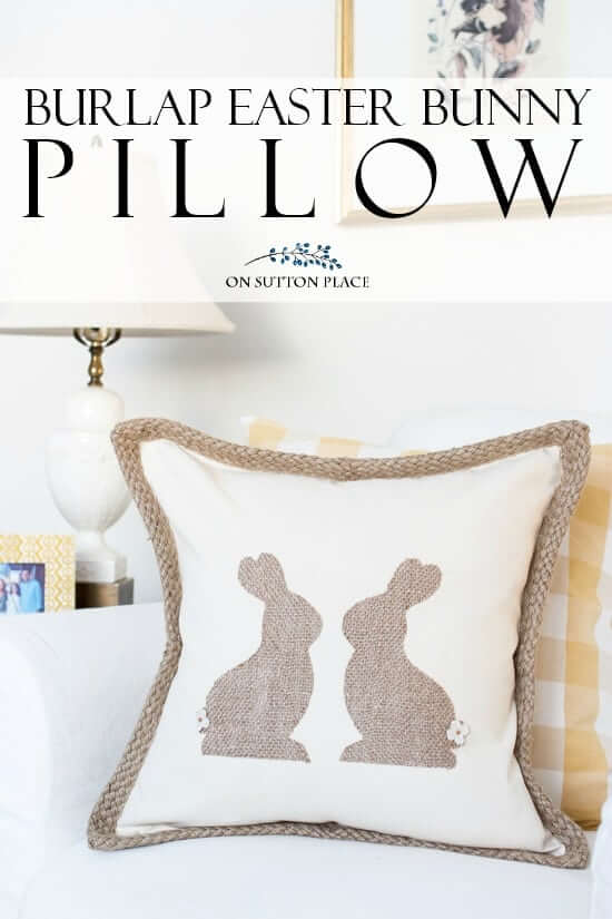 Burlap Bunny Pillows