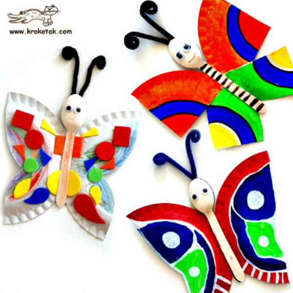 Colourful Cute Butterflies With Spoons