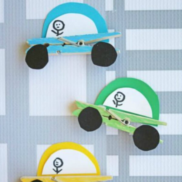 Clothespin Car Idea For Kids